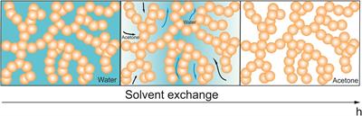 Improvement of Solvent Exchange for Supercritical Dried Aerogels